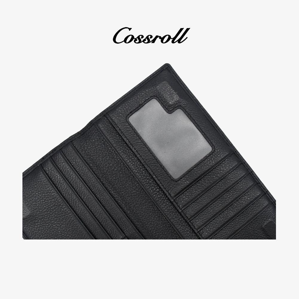 Men's Leahter Long Wallet Handmade Factory Direct - cossroll.leather