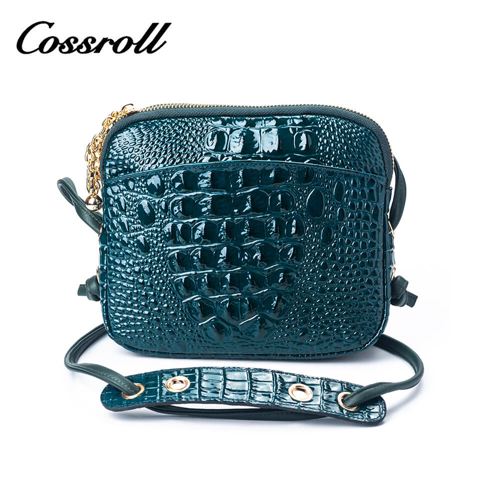 Cossroll Crocodile Patent Leather Crossbody Phone Bag Manufacturer