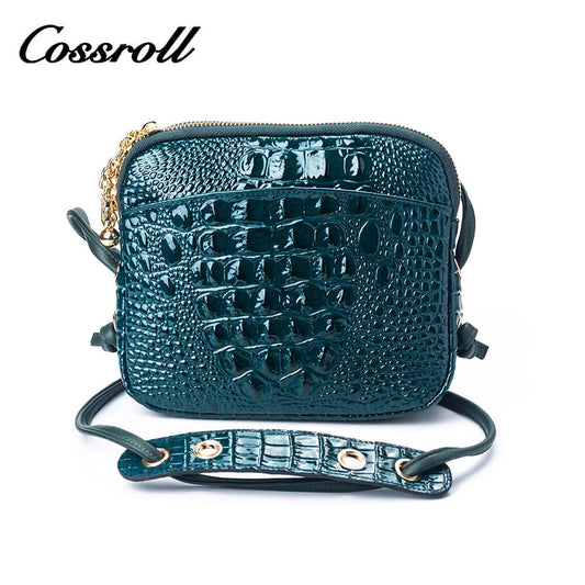Cossroll Crocodile Patent Leather Crossbody Phone Bag Manufacturer