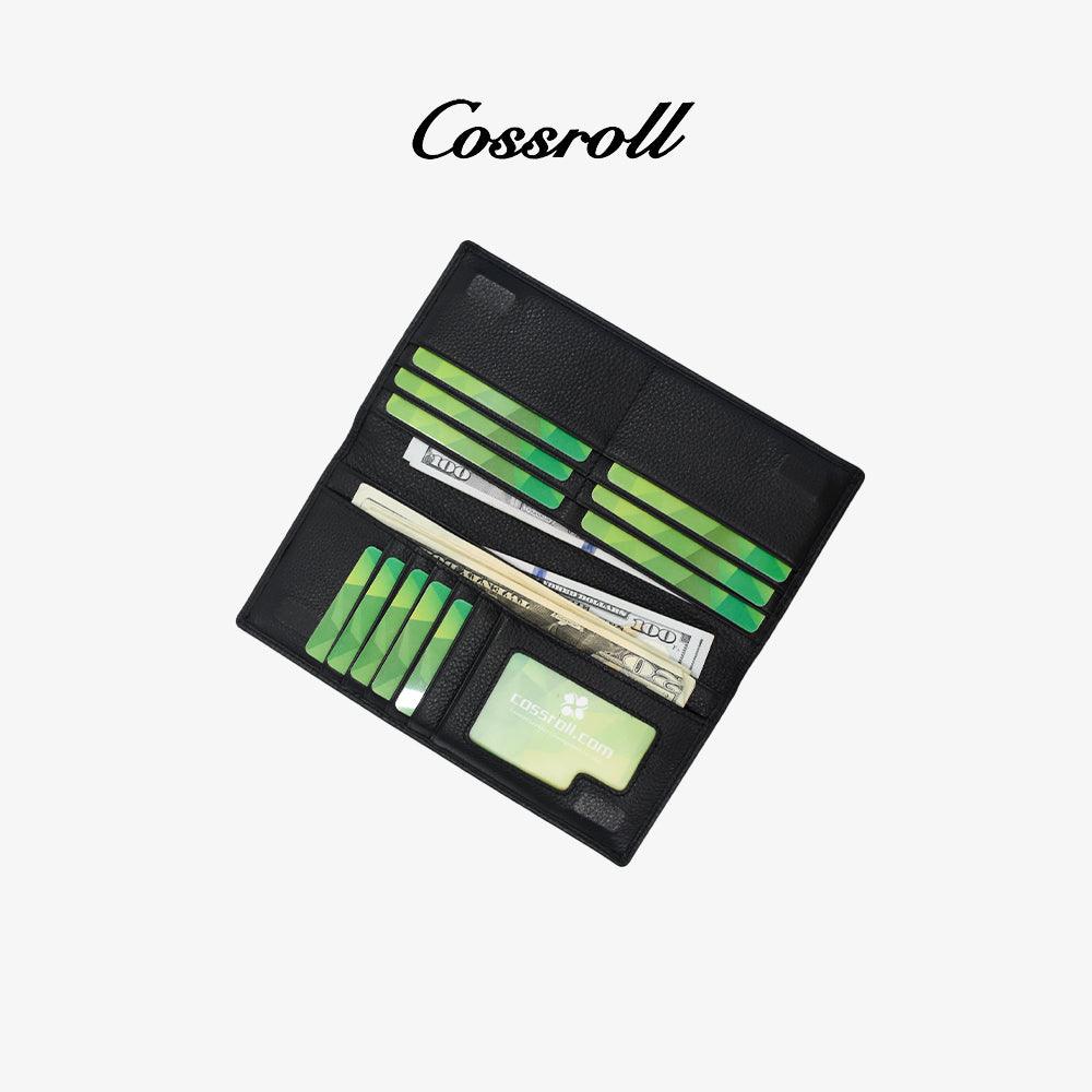 Men's Leahter Long Wallet Handmade Factory Direct - cossroll.leather