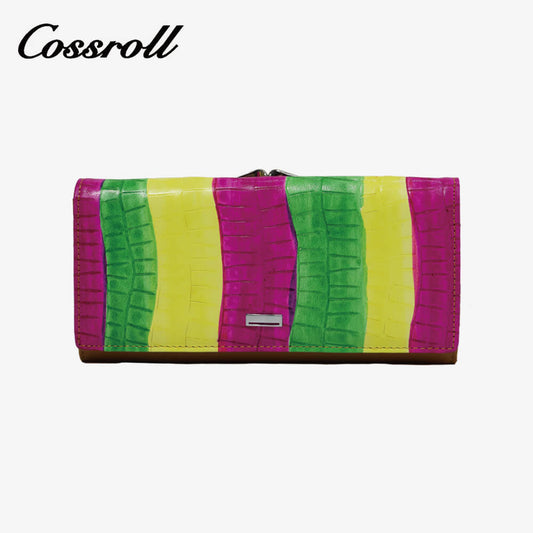 Women Long Leather Wallet Manufacturer Multicolor Clutch