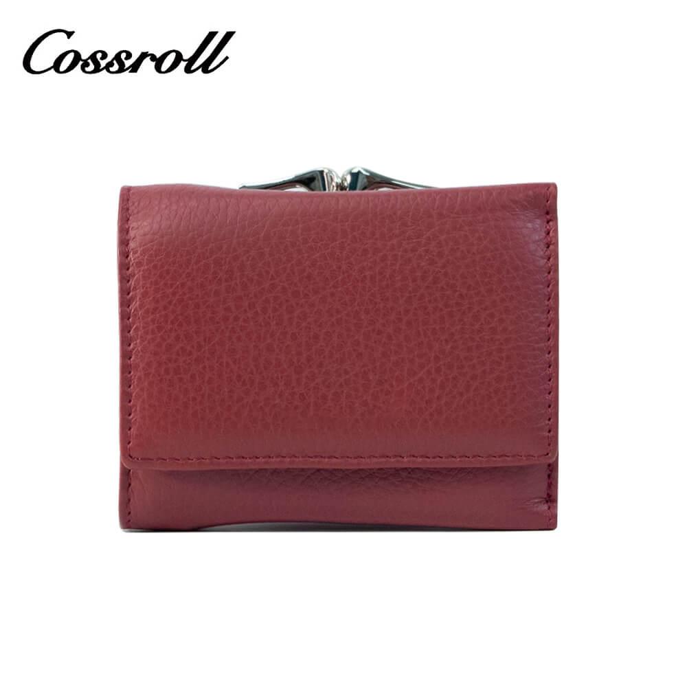 Genuine Leather Bifold Short Wallets For Ladies