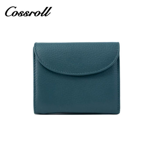 Genuine Cowhide Leather Bifold Short Wallets