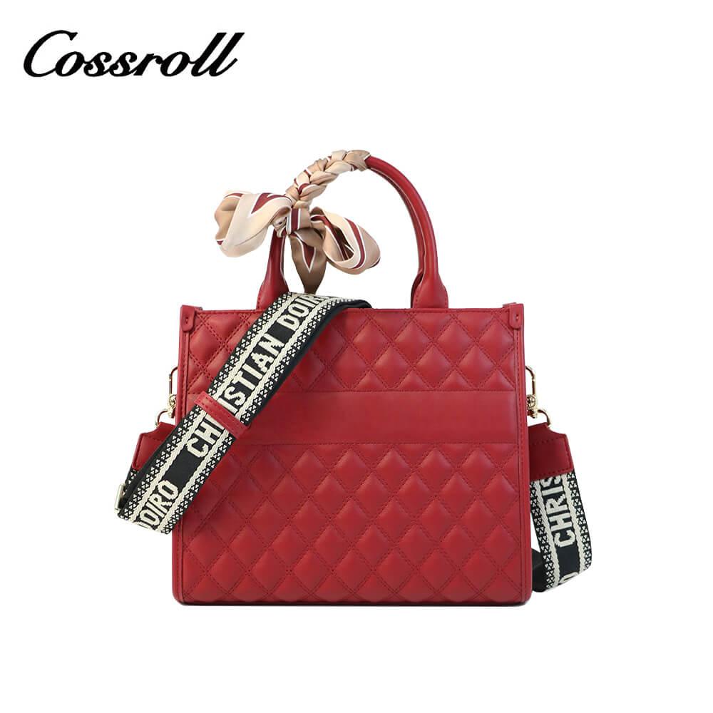 Rhombus Leather Handbag Crossbody Bag