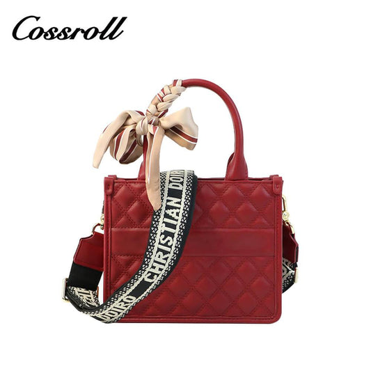 Rhombus Leather Handbag Crossbody Bag