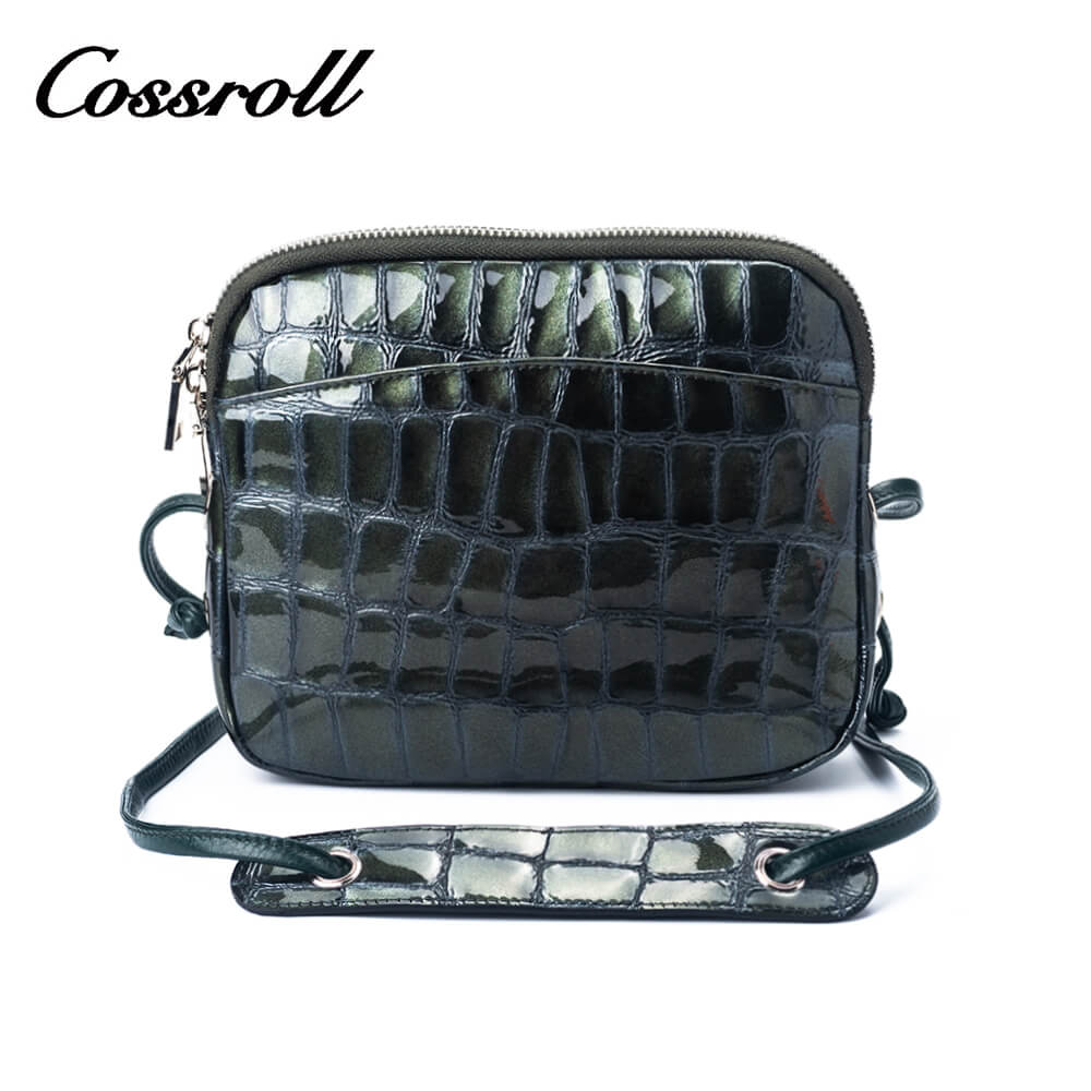 Cossroll Crocodile Cowhide Leather Crossbody Phone Bag Manufacturer