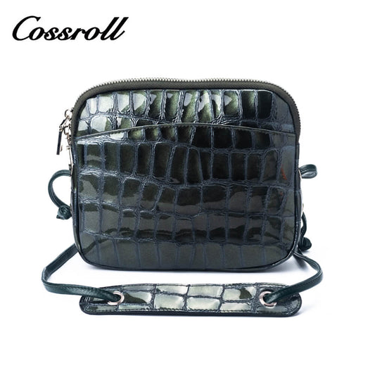Cossroll Crocodile Cowhide Leather Crossbody Phone Bag Manufacturer