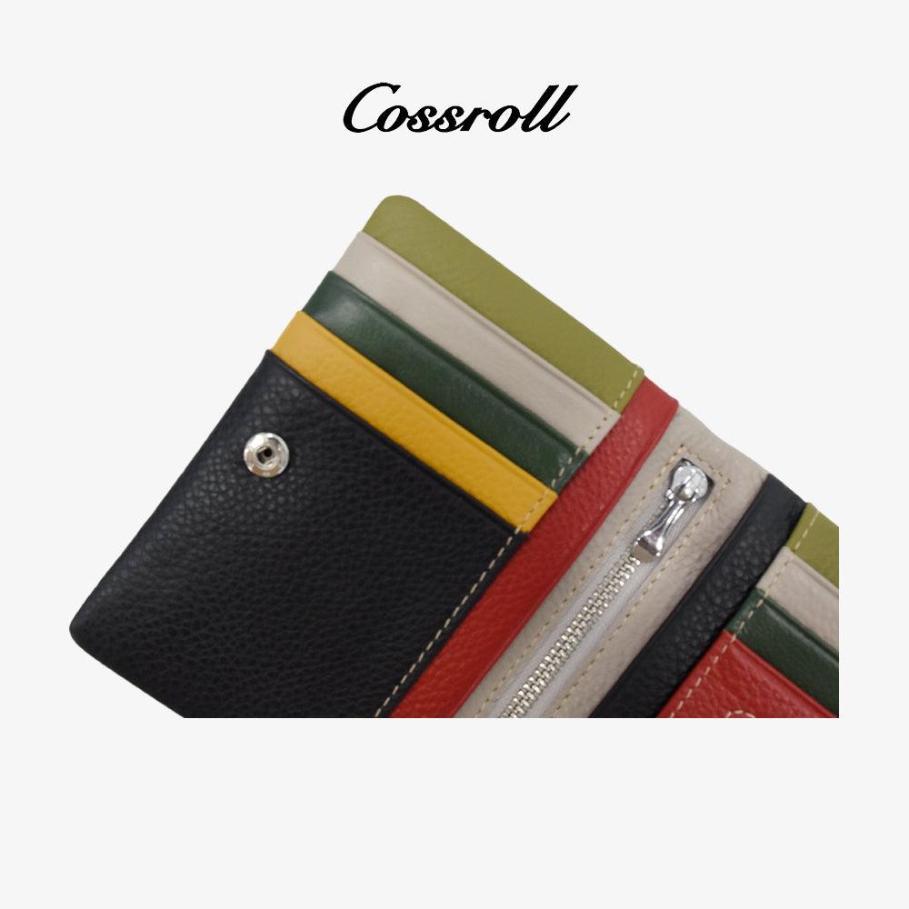 Cossroll Leahter Short Wallet Manufacturer Coin Purse Maker