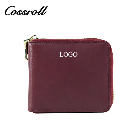 Around Zipper Leather Zipper Wallets