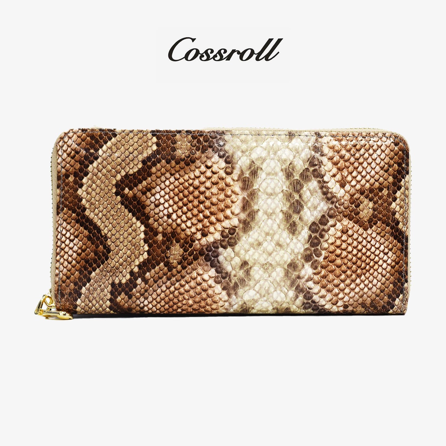 Ladies Python Zipper Leather Wallets - cossroll.leather