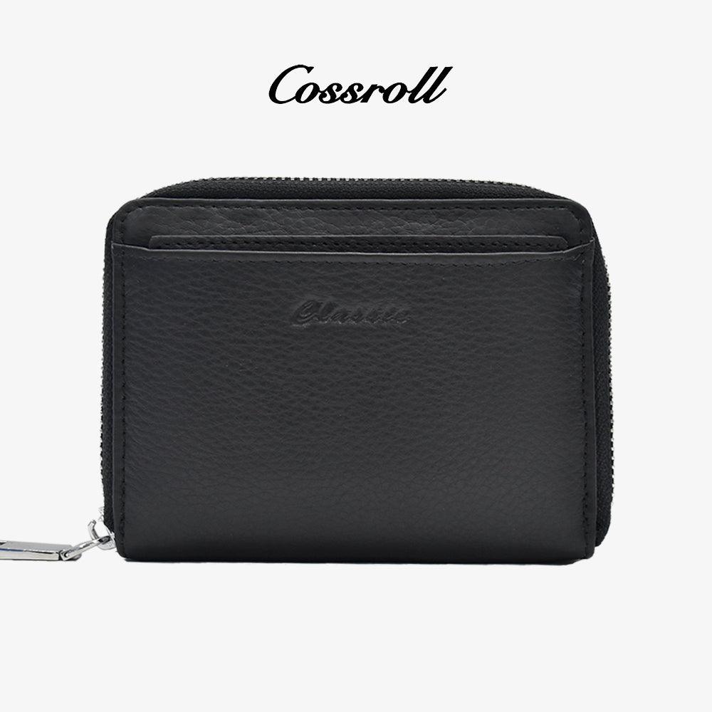 Zipper Leather Coin Purse Card Slots Wallet Wholesale - cossroll.leather
