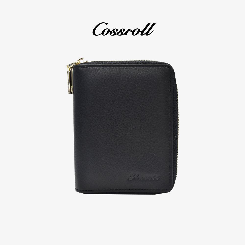 Leather Zipper Coin Purse Wholesale Customize Wallets - cossroll.leather