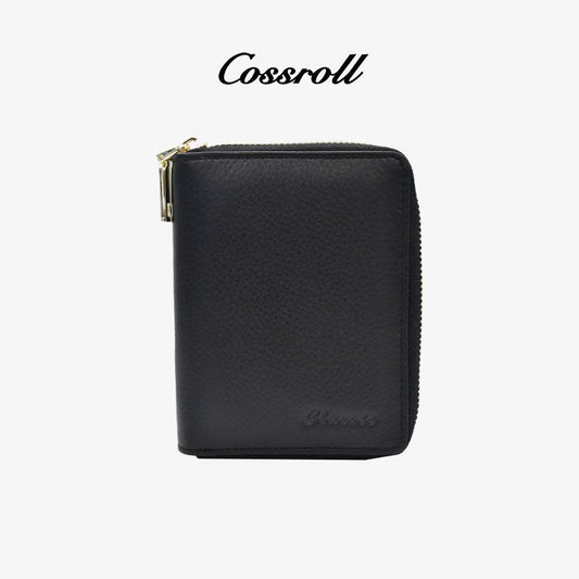 Leather Zipper Coin Purse Wholesale Customize Wallets - cossroll.leather