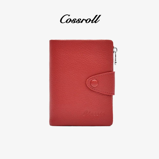 Customized Zipper Wallets Purse Wholesale With ID Window - cossroll.leather