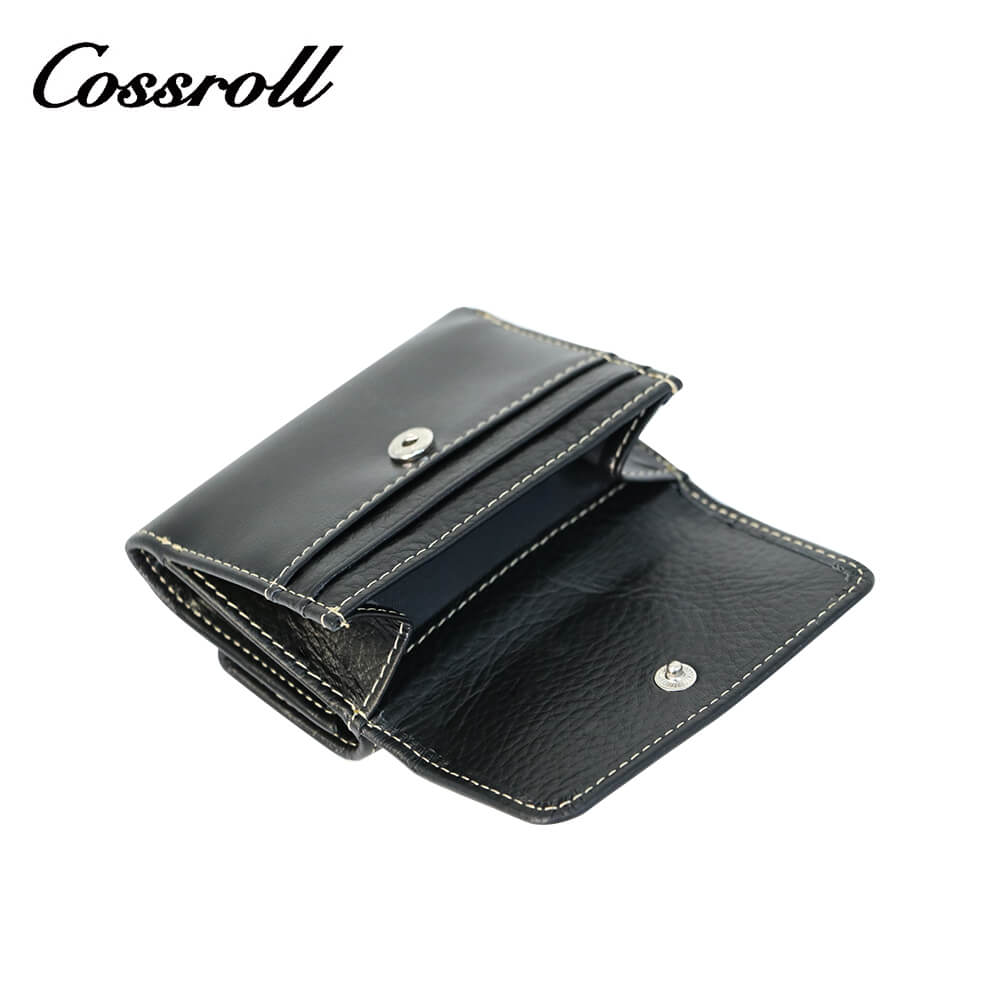 Cossroll Unisex Leather Bifold Short Wallets Wholesale Manufacturer
