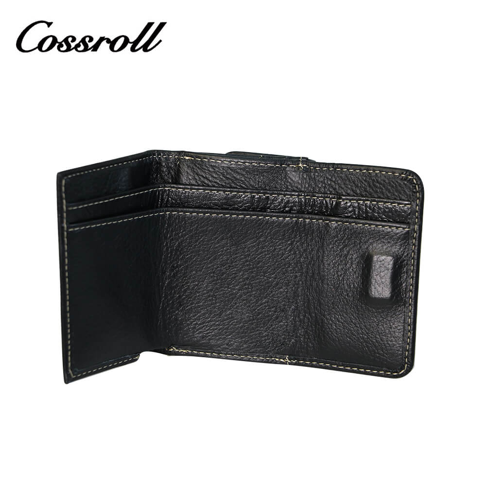 Cossroll Unisex Leather Bifold Short Wallets Wholesale Manufacturer
