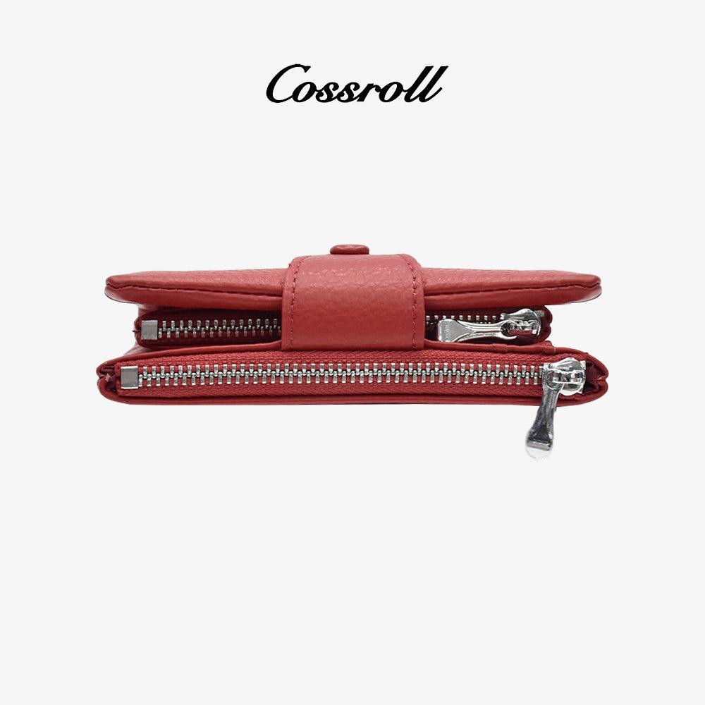 Customized Zipper Wallets Purse Wholesale With ID Window - cossroll.leather