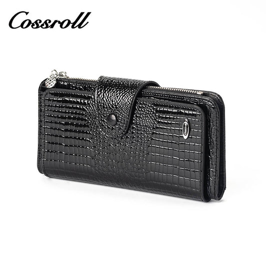 Cossroll Cowhide Patent Leather Wallets Manufacturer