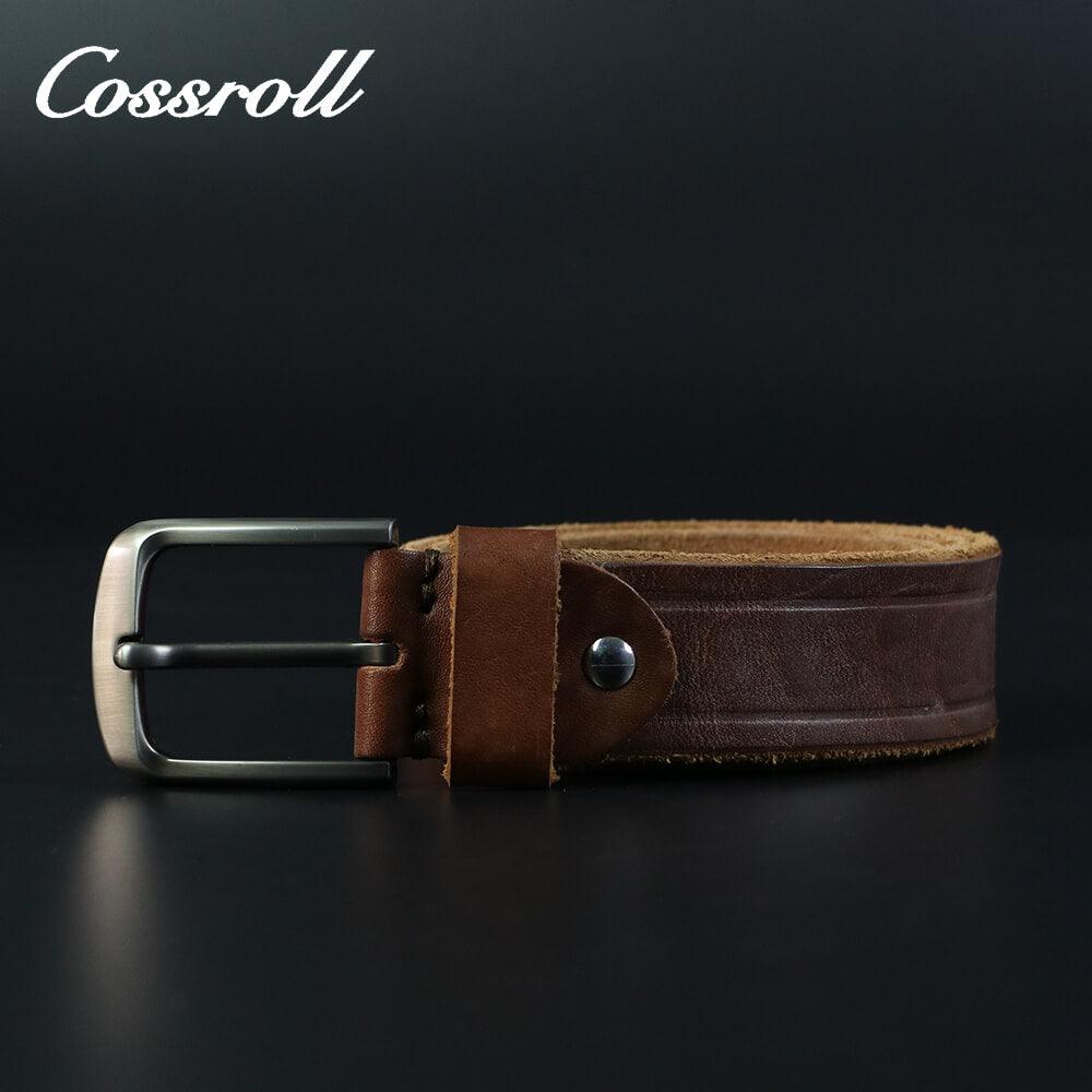 Cossroll Full Grain Cowhide Leather Belt For Men Wholesale Manufacturer