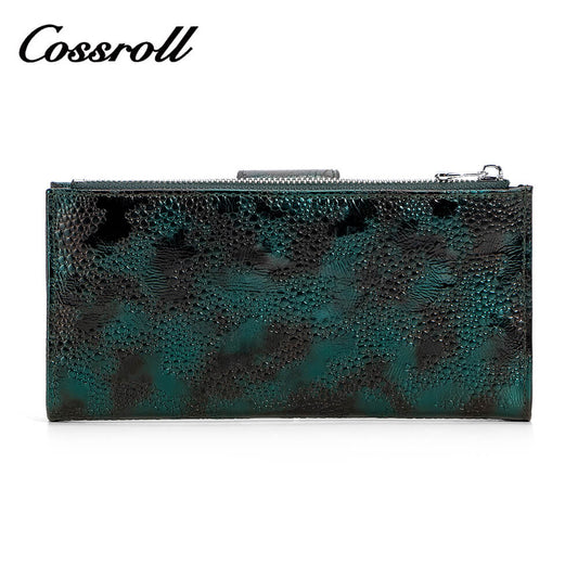 Cossroll Lychee Genuine Cowhide Leather Wallets Manufacturer