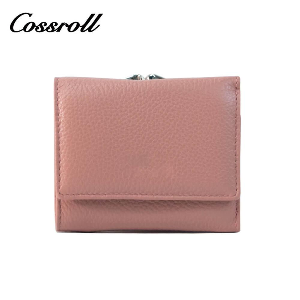 Genuine Leather Bifold Short Wallets For Ladies