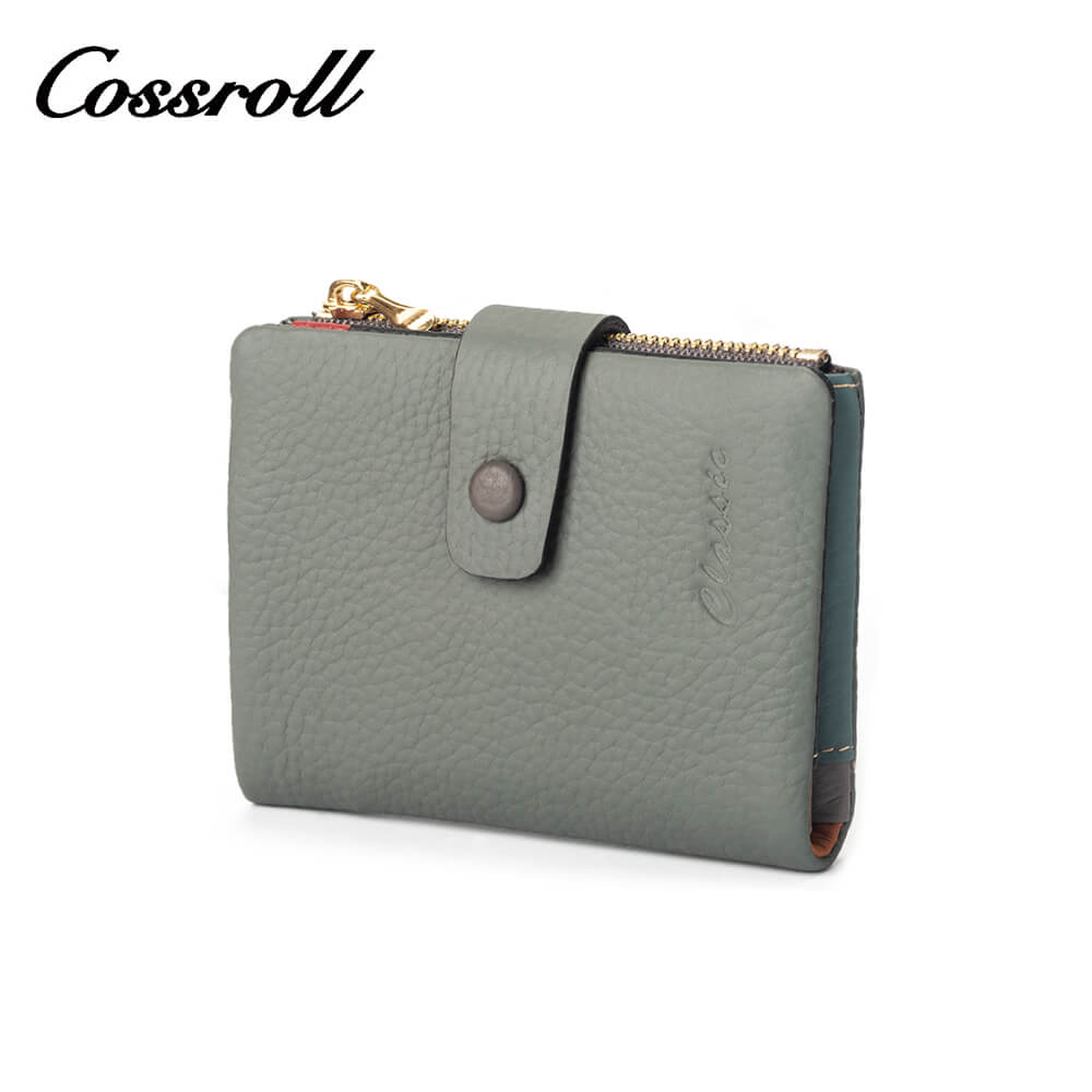 Bifold Lychee Cowhide Leather Wallet Manufacturer