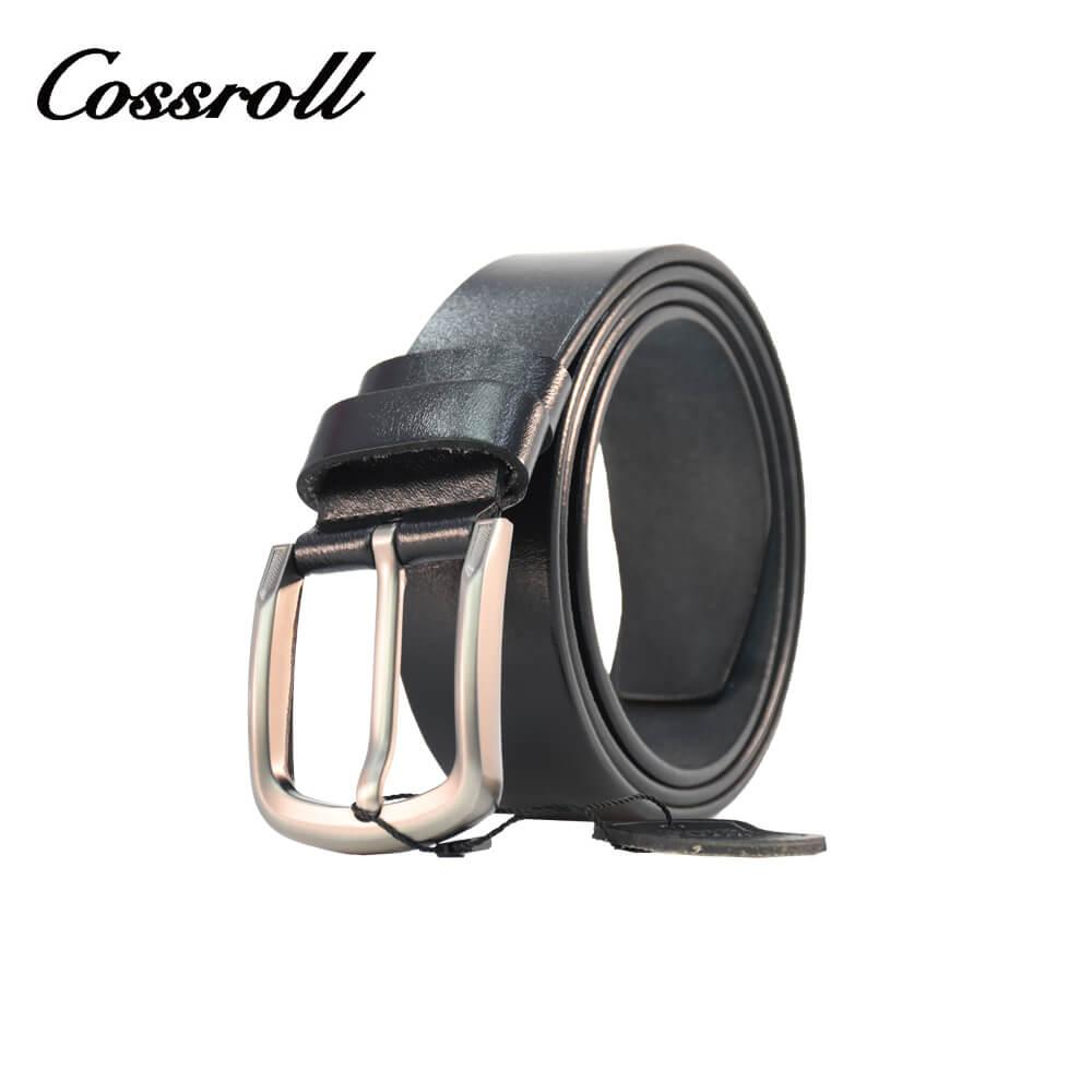 Classic Men's Black Leather Belt For Jeans Wholesale