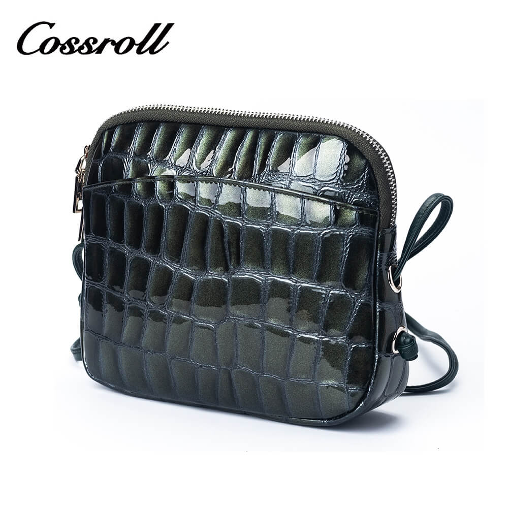 Cossroll Crocodile Cowhide Leather Crossbody Phone Bag Manufacturer