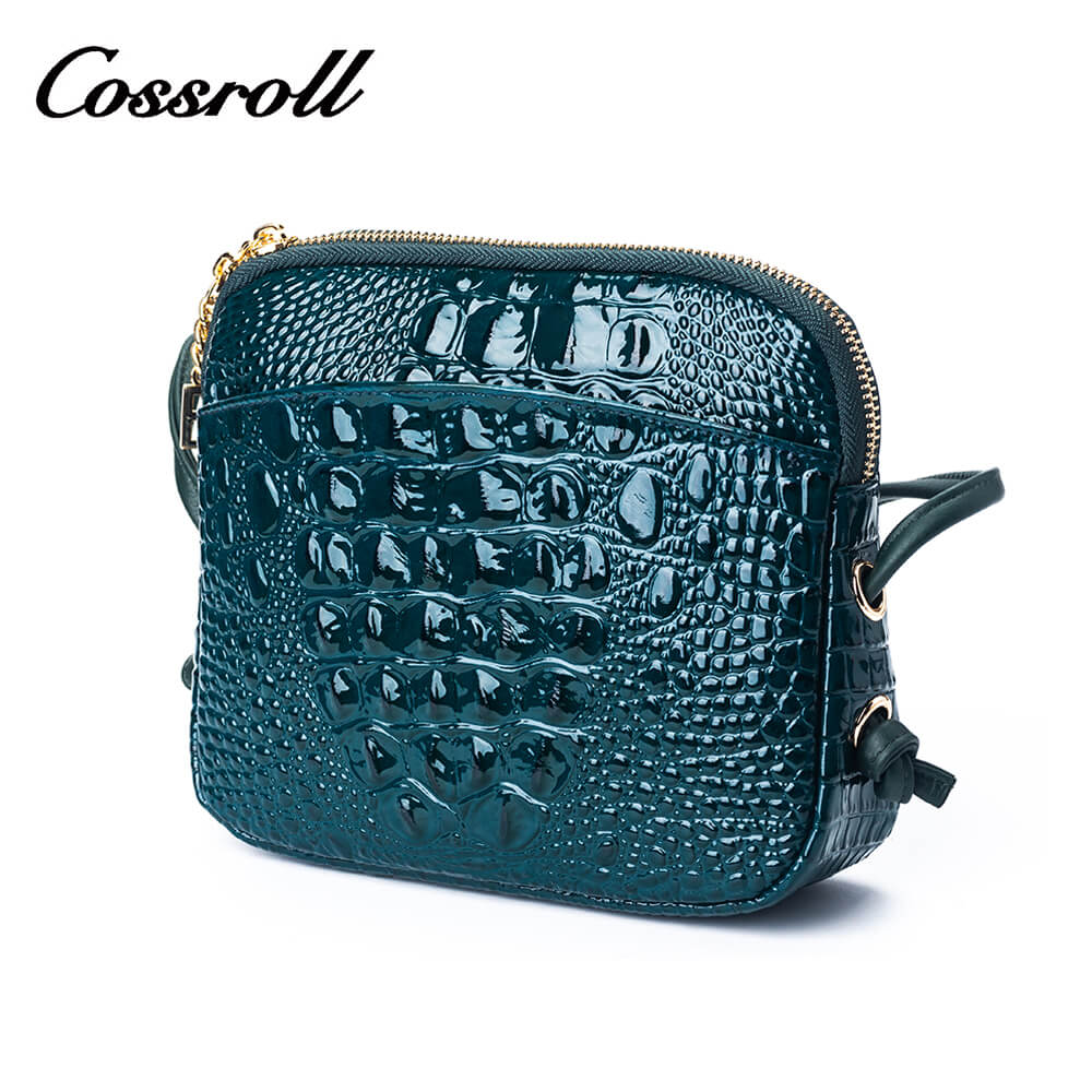 Cossroll Crocodile Patent Leather Crossbody Phone Bag Manufacturer