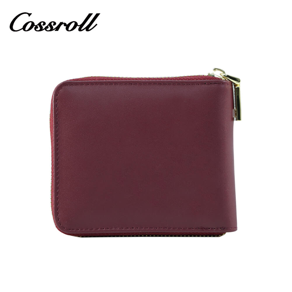 Around Zipper Leather Zipper Wallets