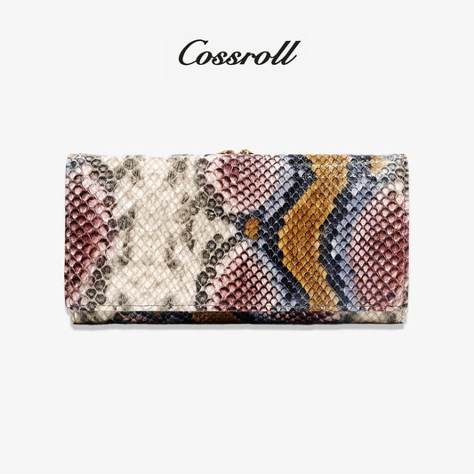Python Women Leather Wallet Manufacturer Snake Pattern - cossroll.leather