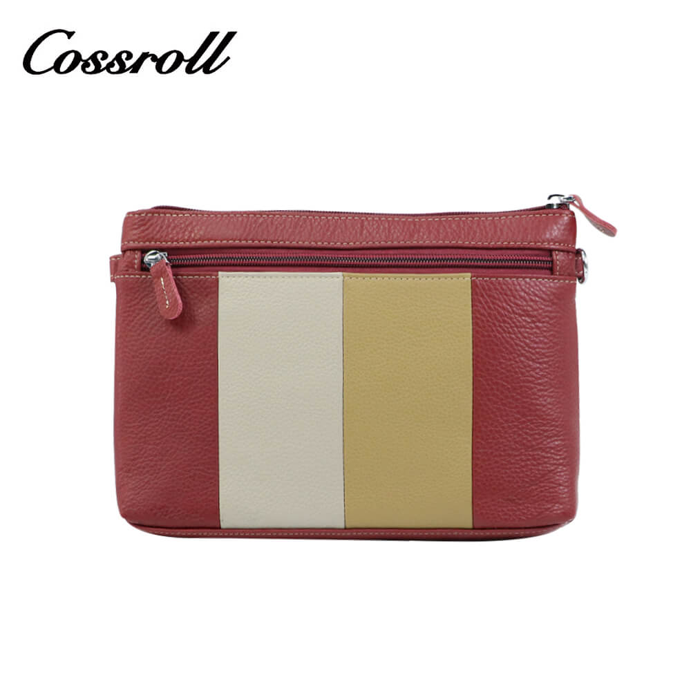 Cossroll Muticolor Zipper Crossbody Leather Bag Manufacturer