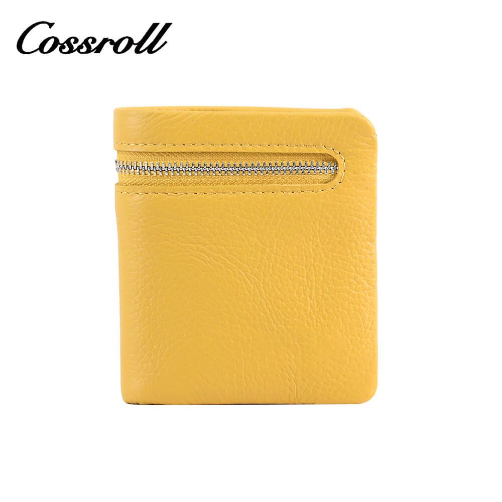 Genuine Cowhide Leather Bifold Short Wallets