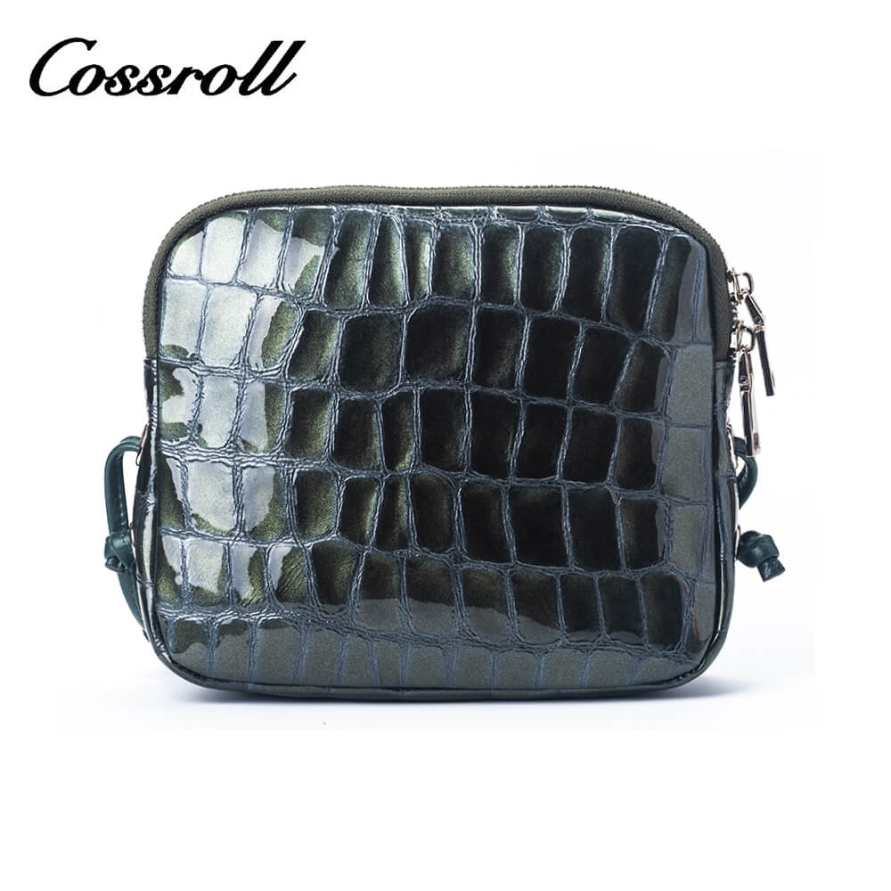 Cossroll Crocodile Cowhide Leather Crossbody Phone Bag Manufacturer