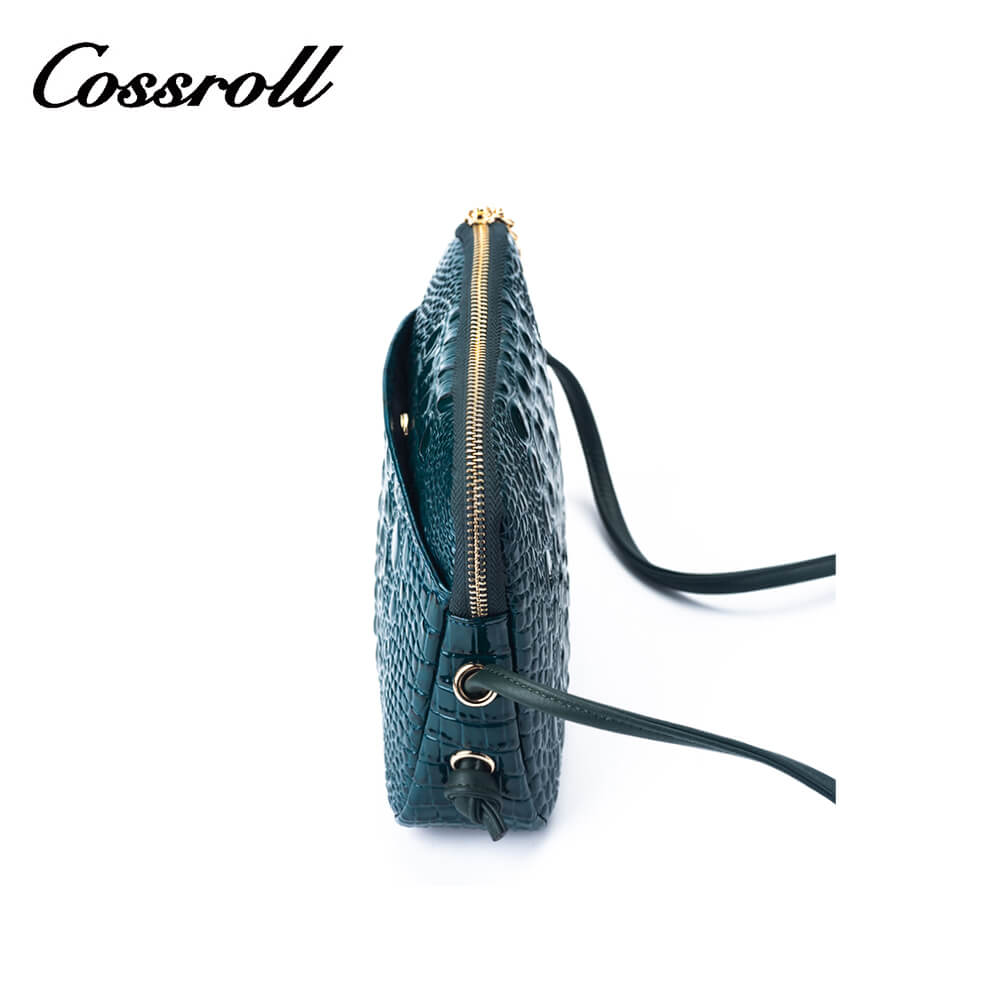 Cossroll Crocodile Patent Leather Crossbody Phone Bag Manufacturer