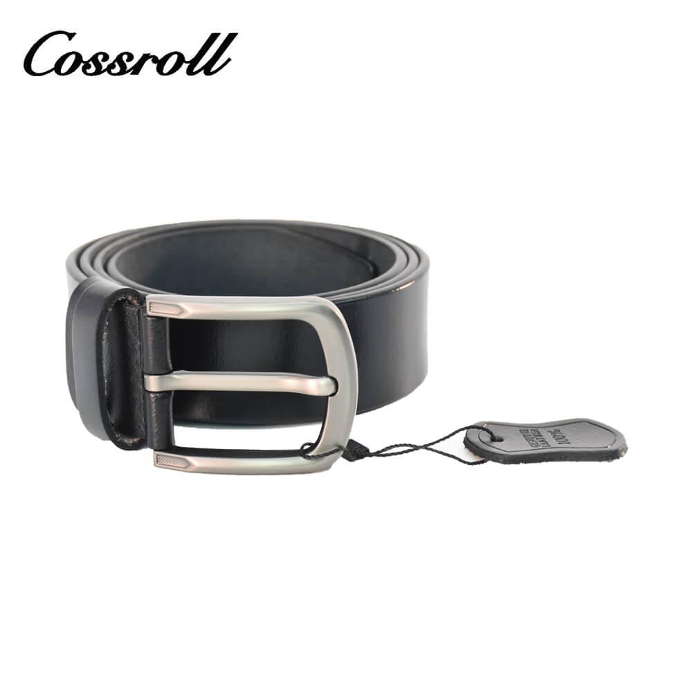 Classic Men's Black Leather Belt For Jeans Wholesale