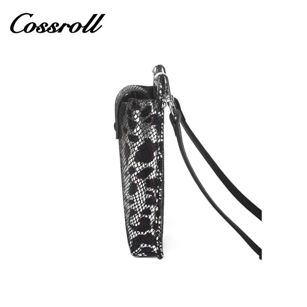Cossroll Snakeskin Cowhide Leather Crossbody Phone Bag Manufacturer
