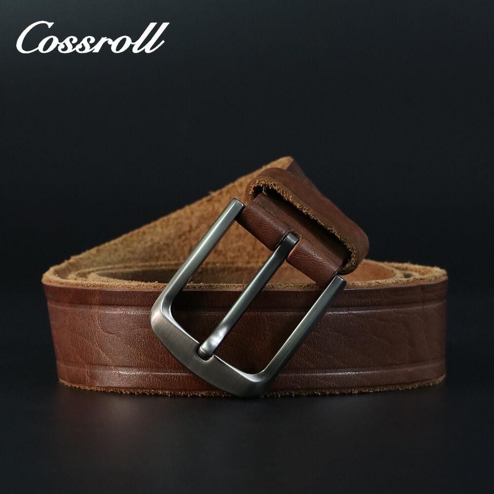 Cossroll Full Grain Cowhide Leather Belt For Men Wholesale Manufacturer