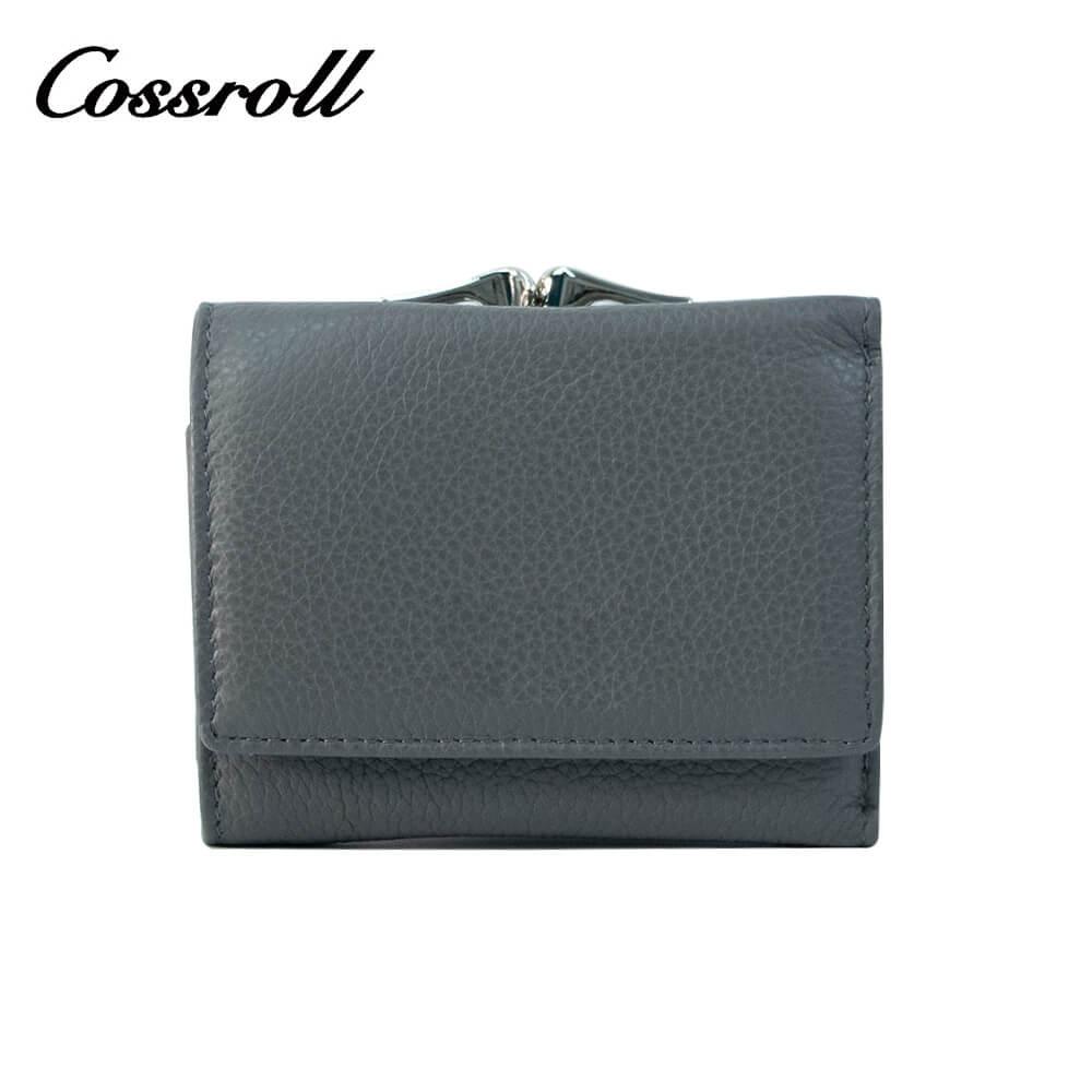 Genuine Leather Bifold Short Wallets For Ladies