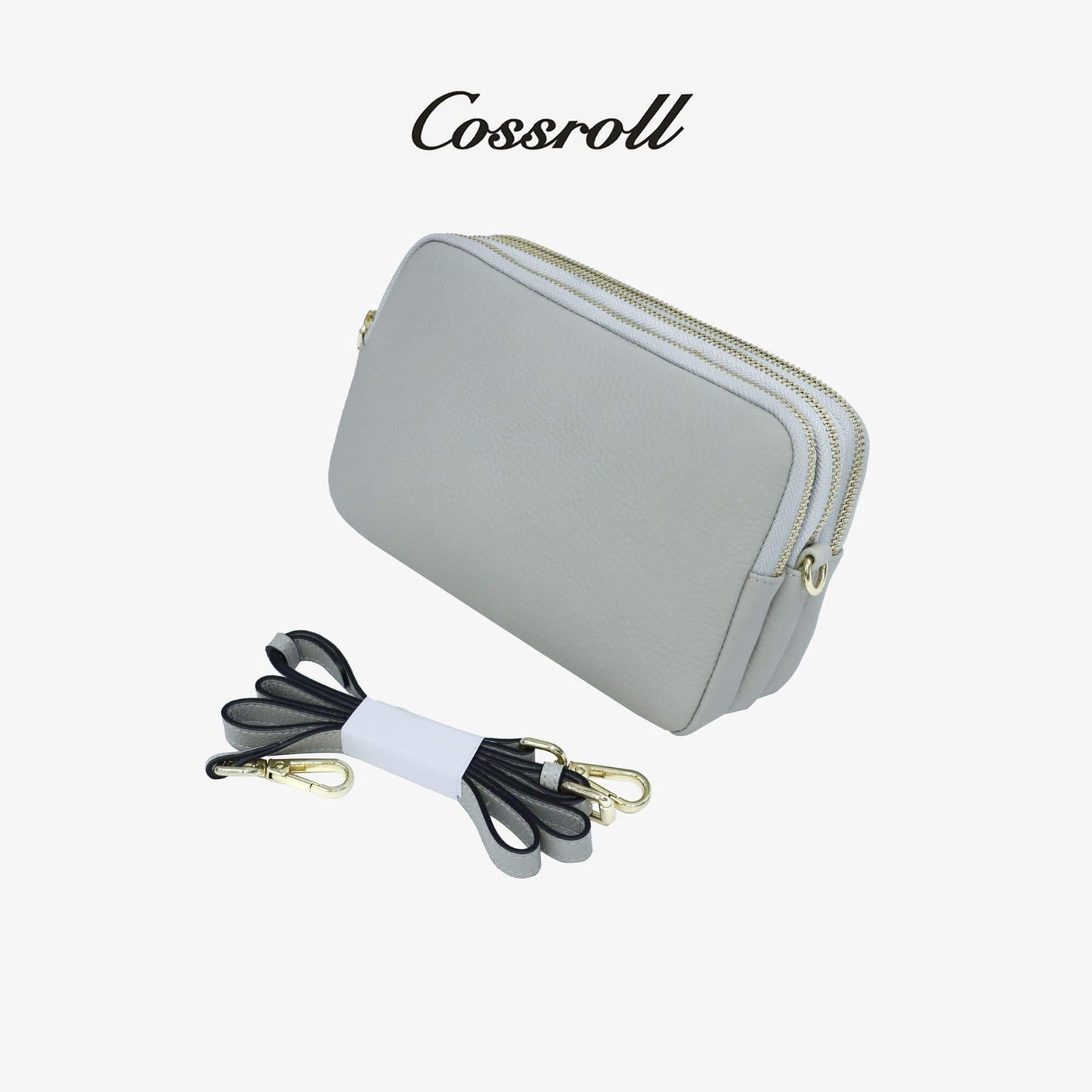 Zipper Crossbody Leather Bag For Wholesale - cossroll.leather