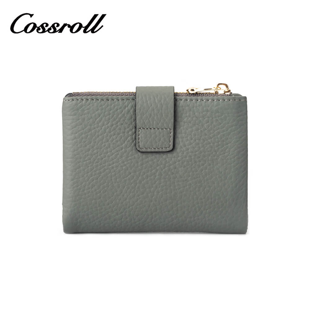 Bifold Lychee Cowhide Leather Wallet Manufacturer