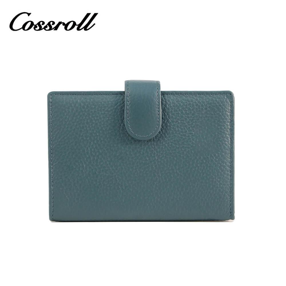 Bifold Genuine Leather Short Card Wallet