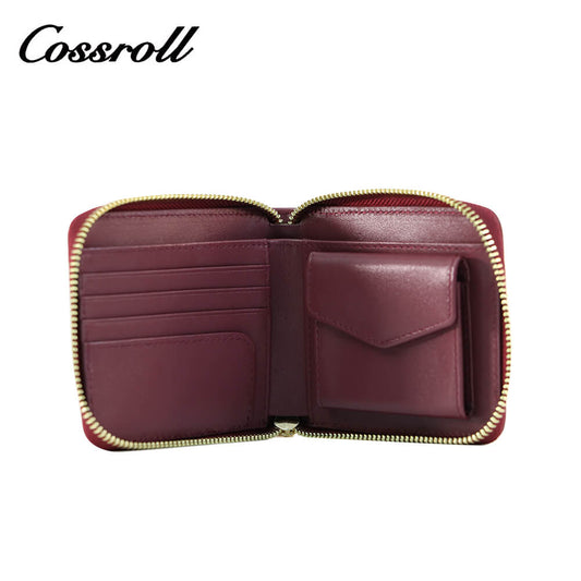 Around Zipper Leather Zipper Wallets