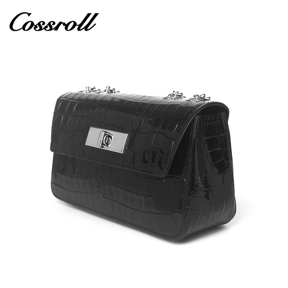 Cossroll Patent Real Leather Crossbody Handbag Manufacturer