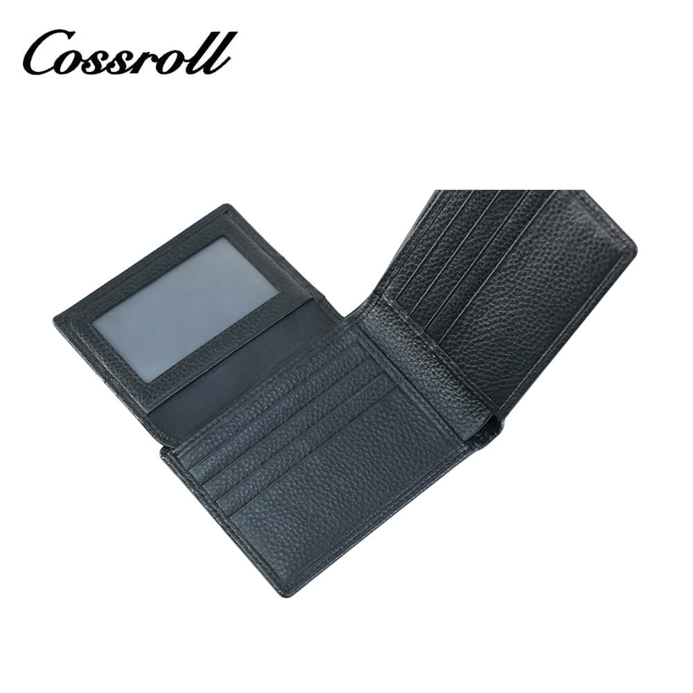 Lychee Leather Bifold Short Wallets For Men Wholesale Cossroll