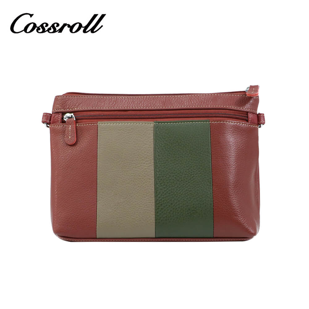 Cossroll Muticolor Zipper Crossbody Leather Bag Manufacturer