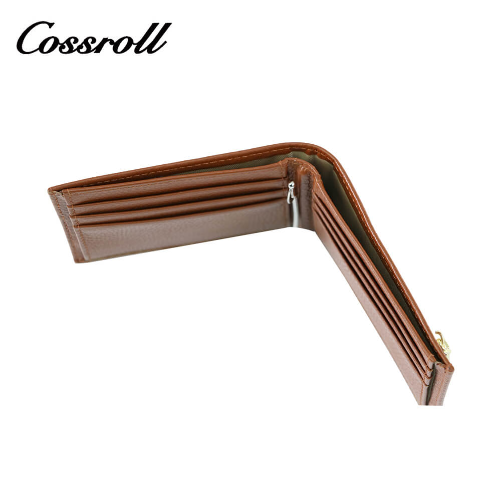 Bifold Cowhide Leather Short Wallets For Men