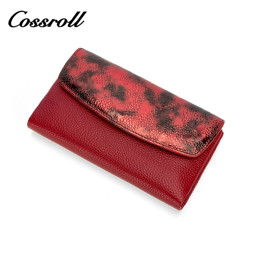 Envelope Lychee Genuine Leather Wallets