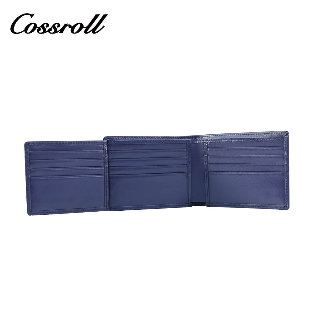 Trifold Cowhide Leather Wallets For Men Wholesale