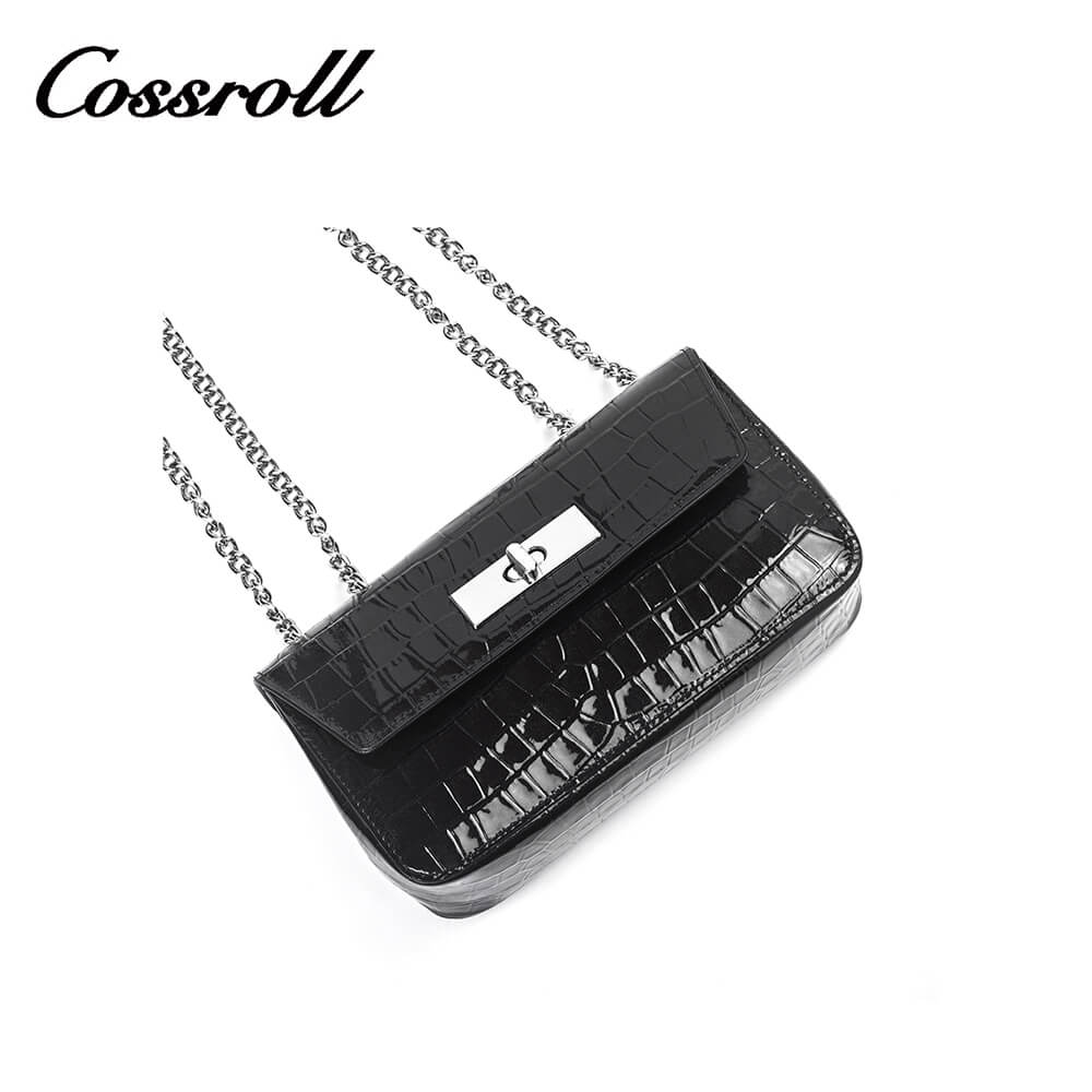 Cossroll Patent Real Leather Crossbody Handbag Manufacturer